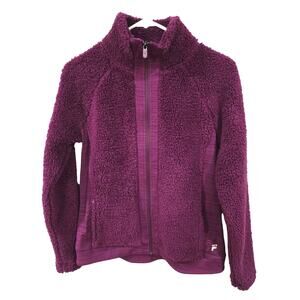 Fila Sz Small Purple Sport Full Zip Fleece Jacket
